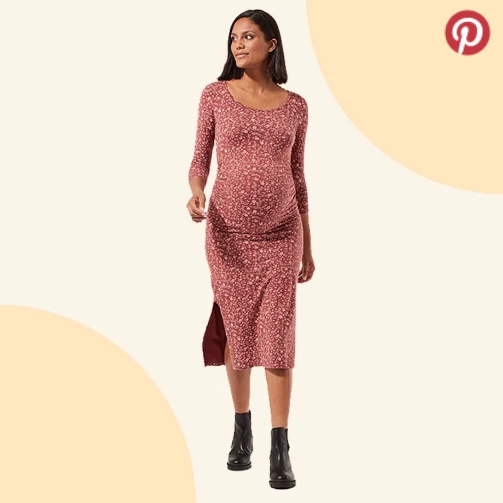 Pact Organic Maternity Floral Dress